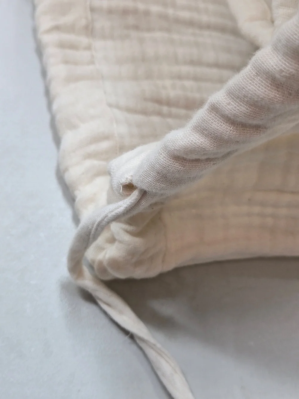 QUINCE Organic Cotton Gauze Box Quilt Set Full/Queen Ivory 9784
